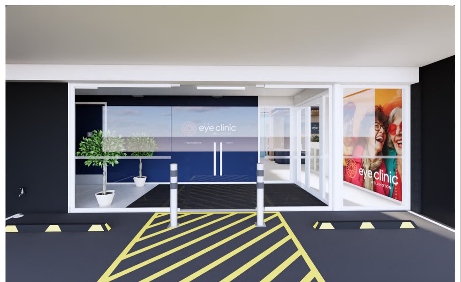 The entrance to The Eye Clinic in Te Aro